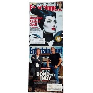 Entertainment Weekly Magazine Lot Angelina Jolie Maleficent Bond Indy 2 Issues